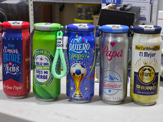 Botellas térmicas en forma de lata para papá