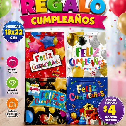 Bolsa de regalo cumpleaños docena