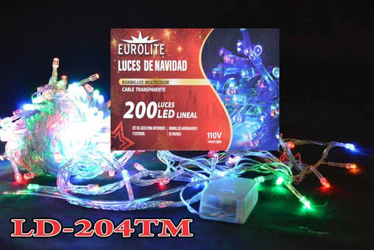 Guia led 200 linea transparente multicolor