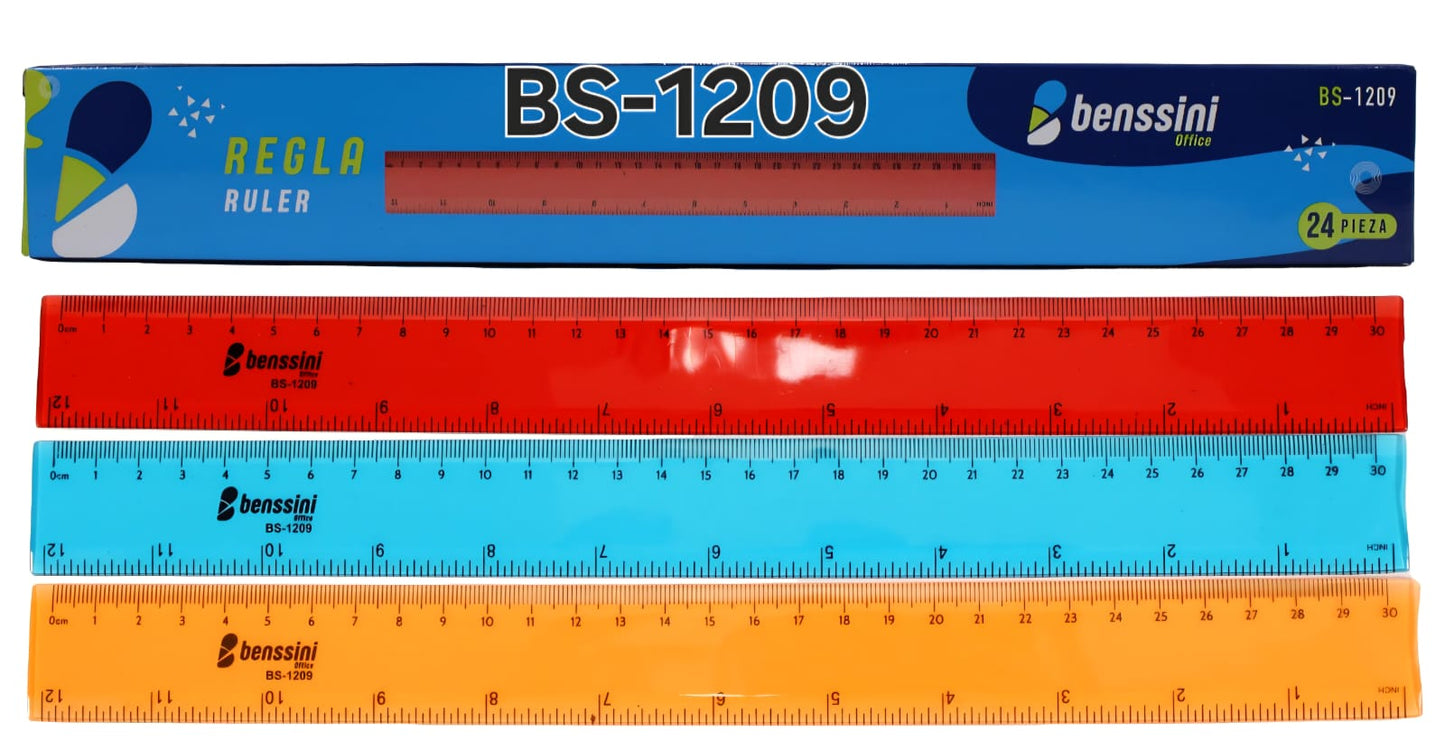 Regla flexible 30cm docena