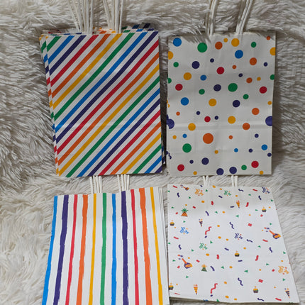 Bolsa de regalo papel blanca y colores
