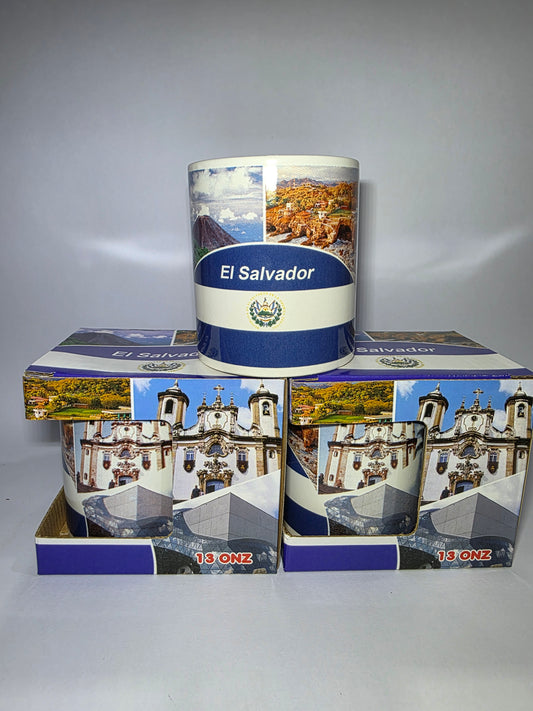 Taza El Salvador en caja docena