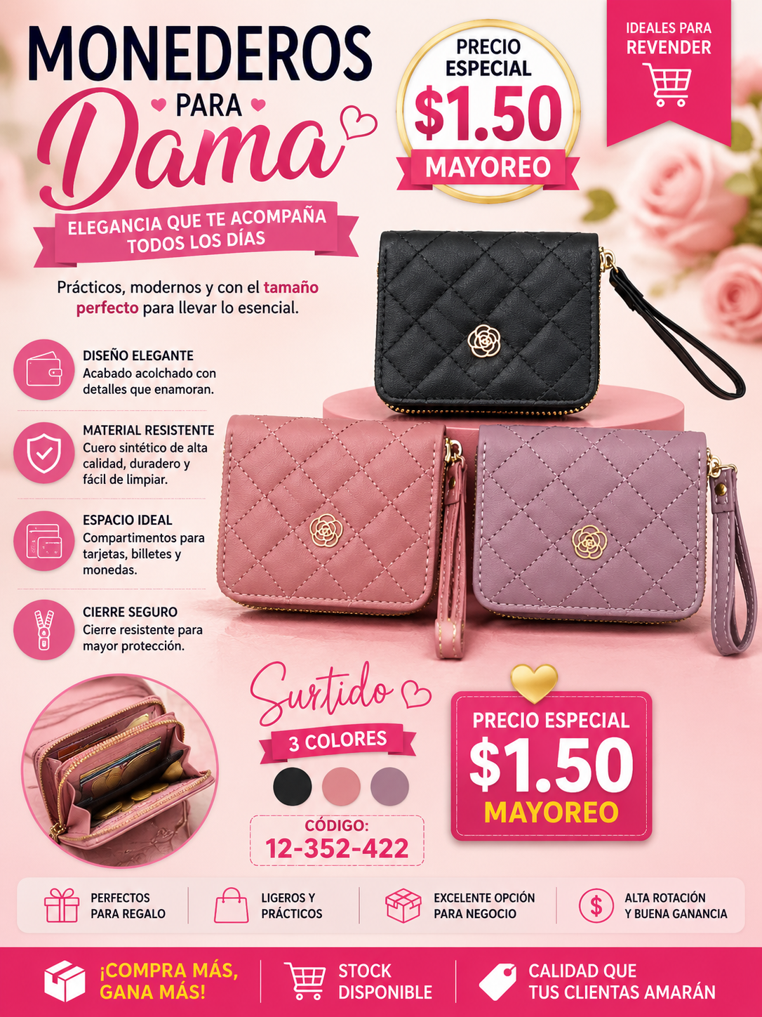 Monedero dama 422