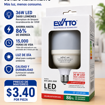 Foco led 36w Ewtto