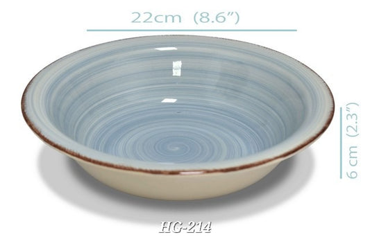 Bowl de porcelana 5.5 celeste 22cm